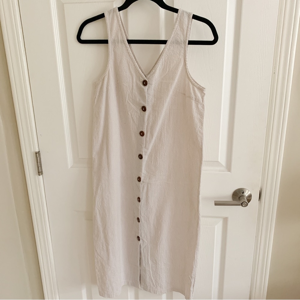 Sotela Sandía Button Dress, Seersucker